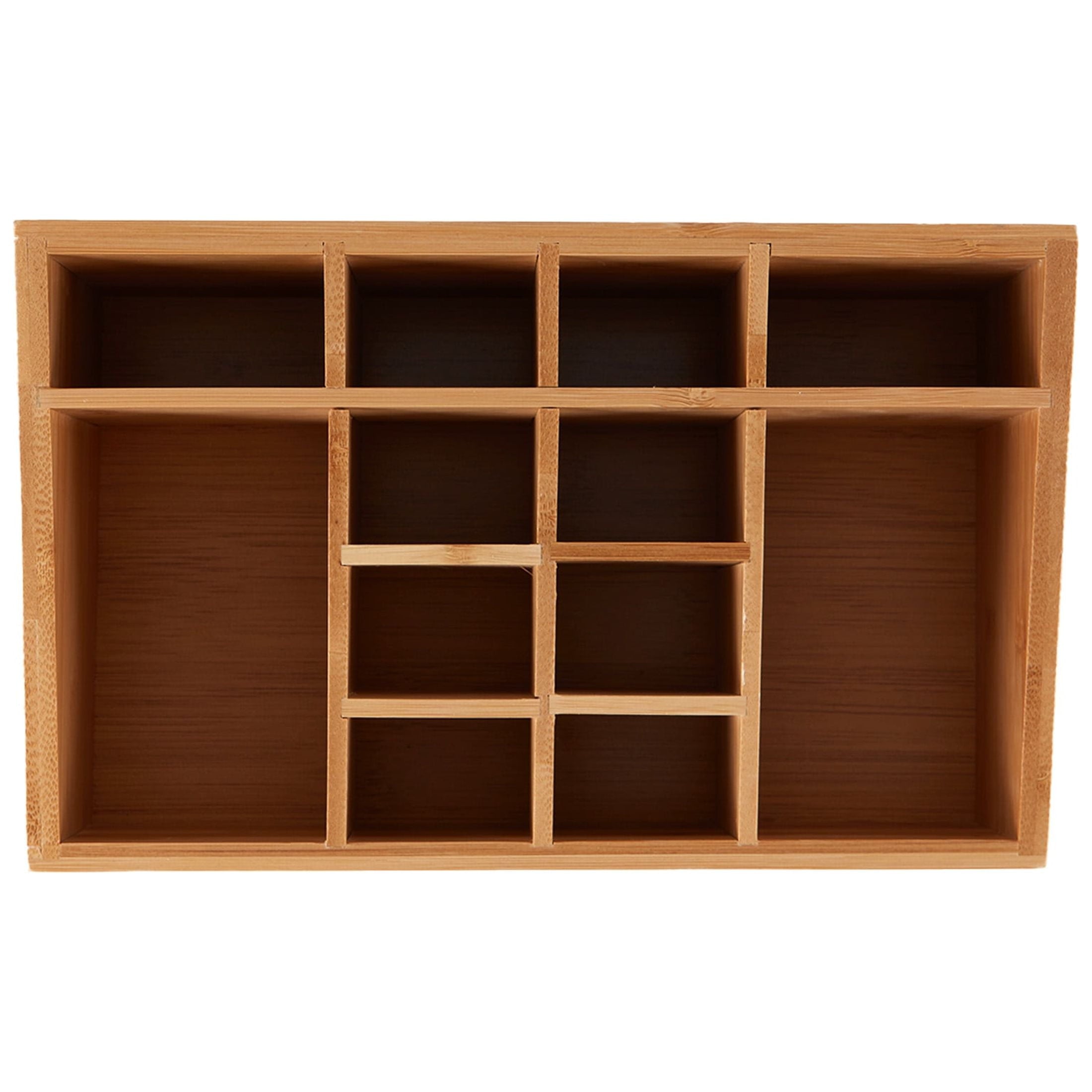 Better Homes & Gardens 12-Compartment Bamboo Bathroom Organizer, Brown