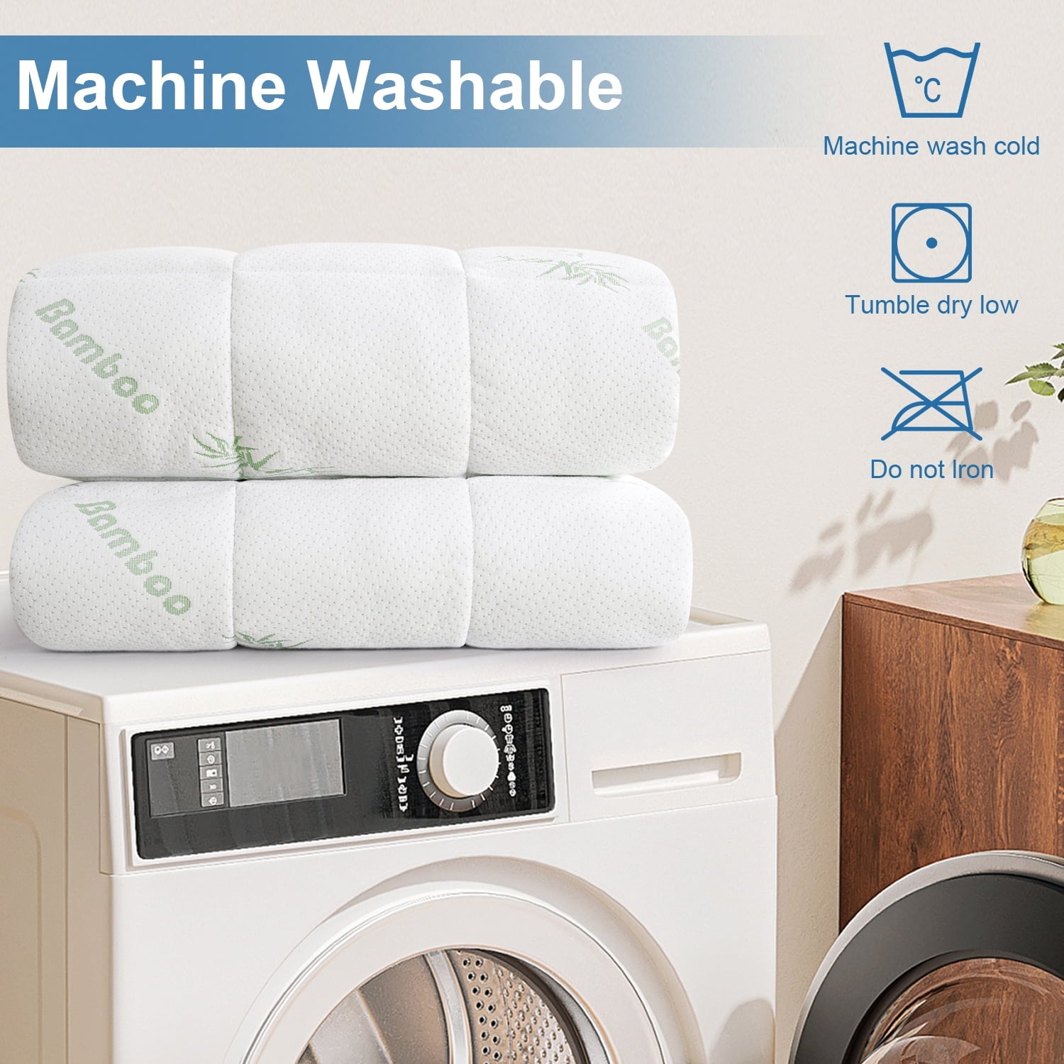 EMONIA Mattress Pad Queen Size Pillow Top Mattress Cover,Washable Mattress topper,Breathable Soft Viscose Made from Bamboo,Mattress Protector Deep Pocket Fits 8-21 Inches