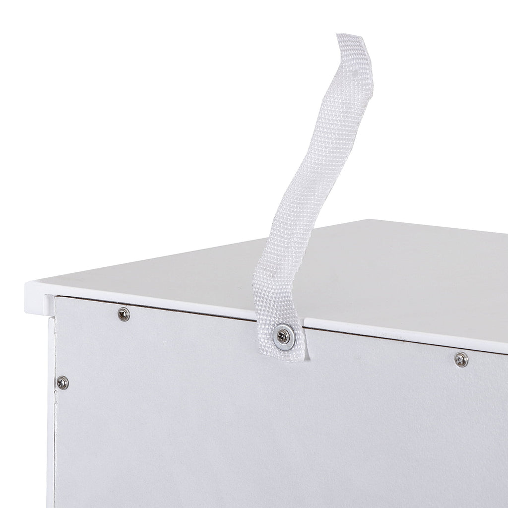 ZENY Bathroom Floor Cabinet Attractive Wooden Side Storage Organizer with 4 Drawers, White