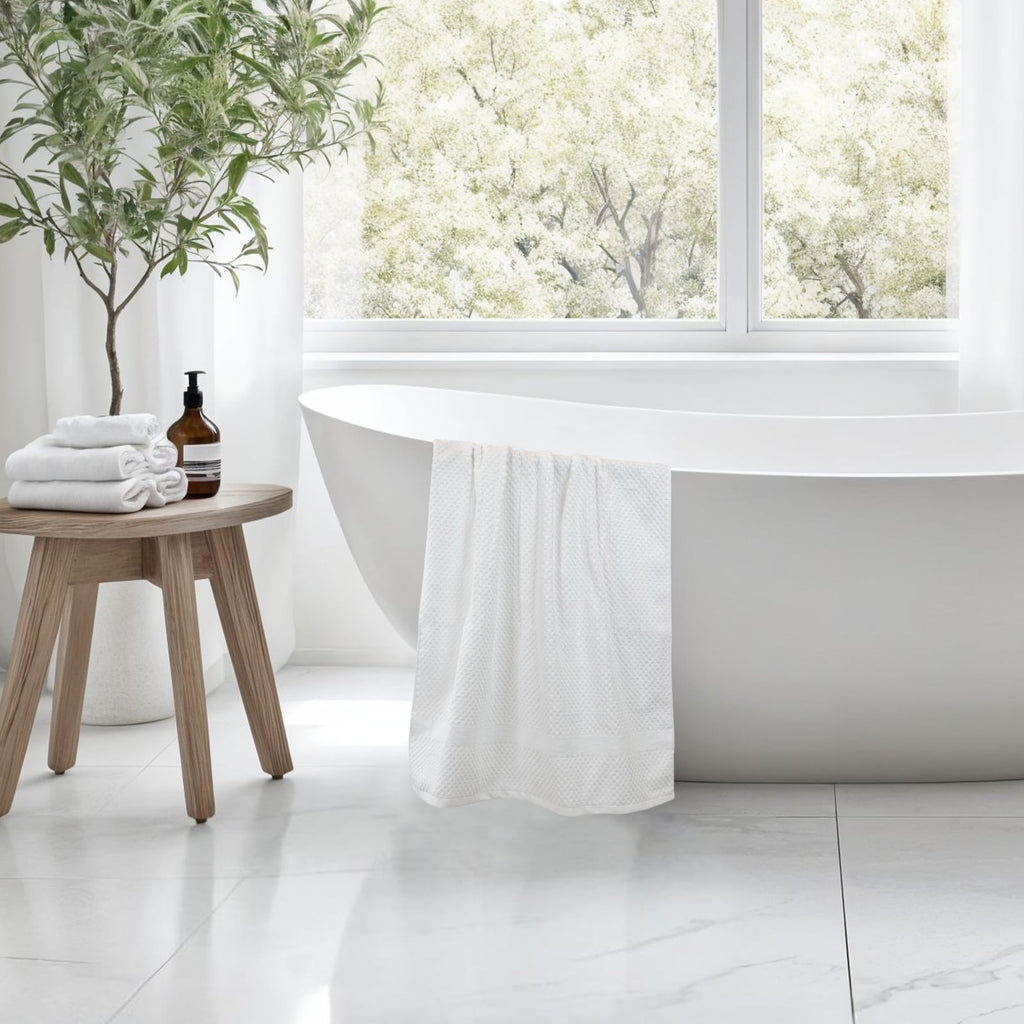 Kingrest 100% Cotton Bath Towel Sets of 6 Pieces, 2 Bath Towels 2 Hand Towels 2 Washcloths, Highly Absorbent Towels for Bathroom, Gym, Hotel