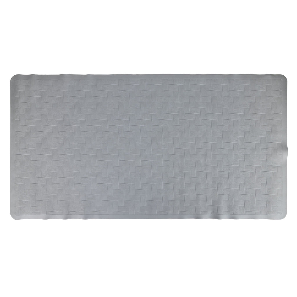 Mainstays 18" x 36" Rubber Bathtub Mat with Suction Cups, Gray