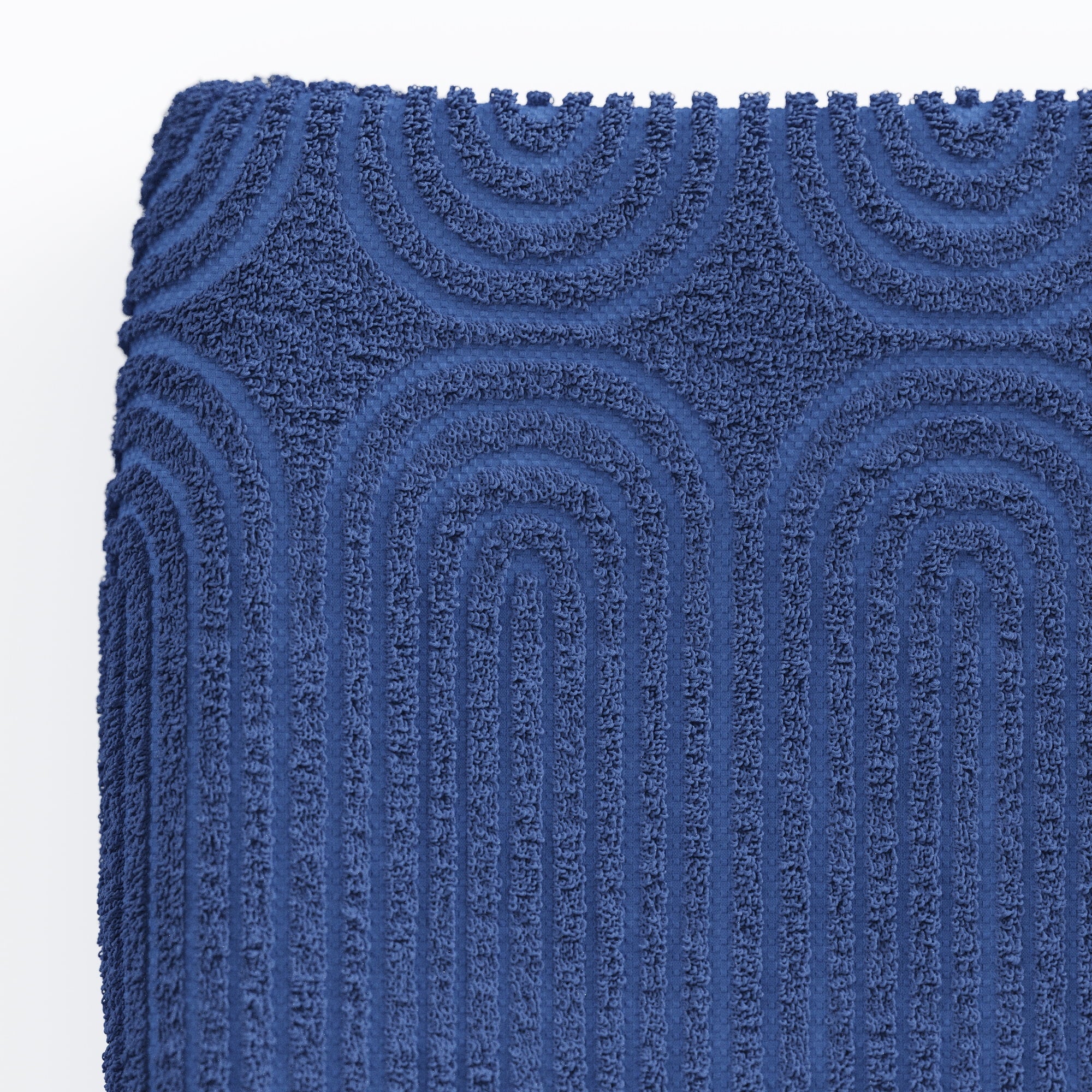 Beautiful by Drew Barrymore 6-Piece Textured Bath Towel Set, Soft 100% Cotton, Smokey Blue