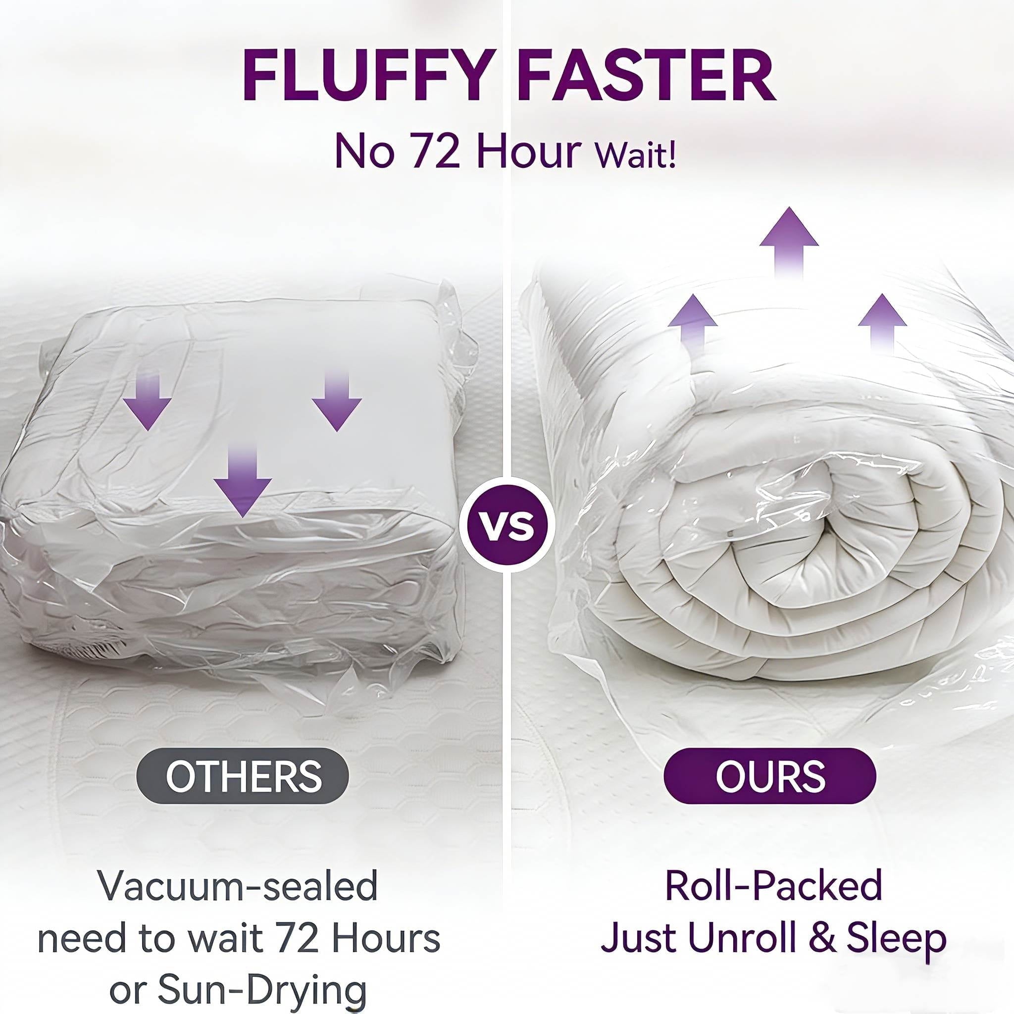BDEUS Queen Size Dual Layer 5 inch Memory Foam Mattress Topper, 2 inch Gel Memory Foam and 3 inch 1450 GSM Down Alternative Quilted Pillow Top Mattress Pad Cover for Back Pain,Soft