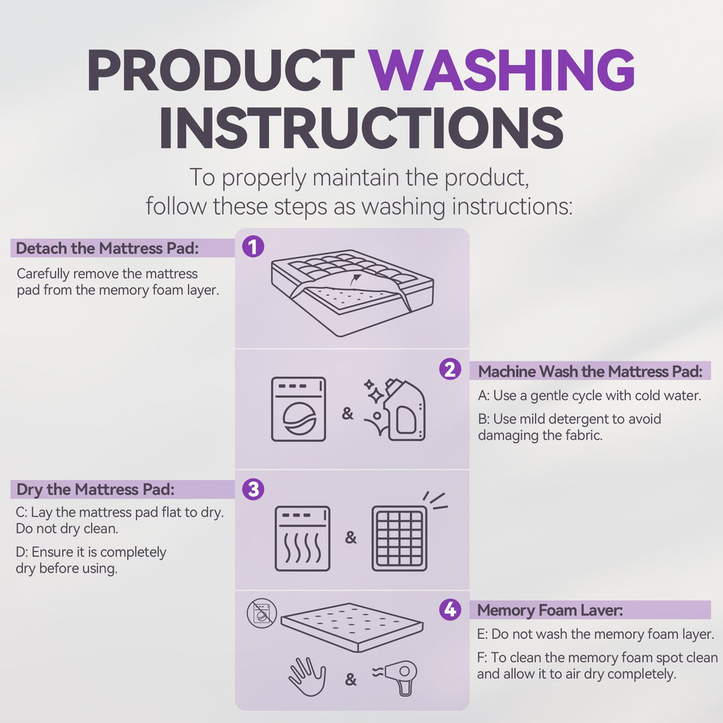 BDEUS Queen Size Dual Layer 5 inch Memory Foam Mattress Topper, 2 inch Gel Memory Foam and 3 inch 1450 GSM Down Alternative Quilted Pillow Top Mattress Pad Cover for Back Pain,Soft