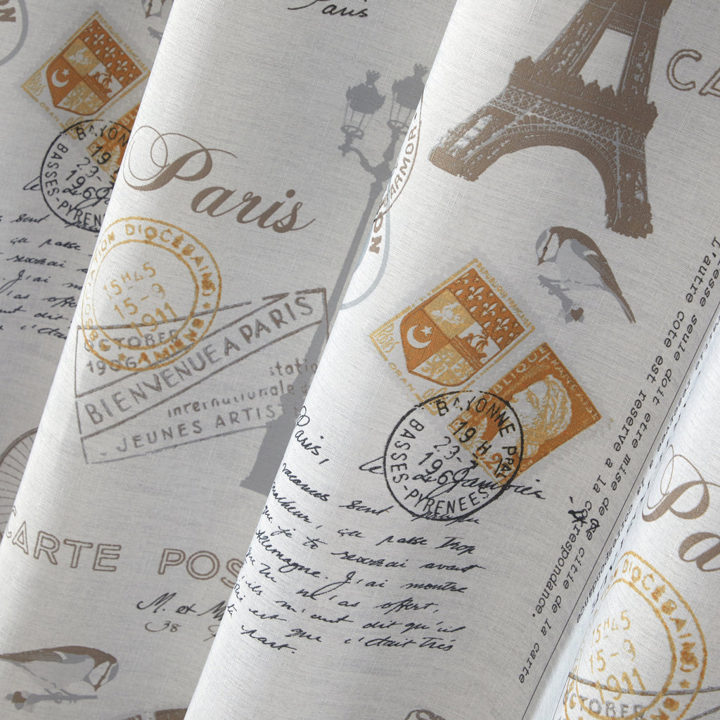 Mainstays Paris Eiffel Tower Geometric Shower Curtain Set with Hooks & Liner– 14-Piece Contemporary Gray Bathroom Decor, 70" x 72", Machine Washable