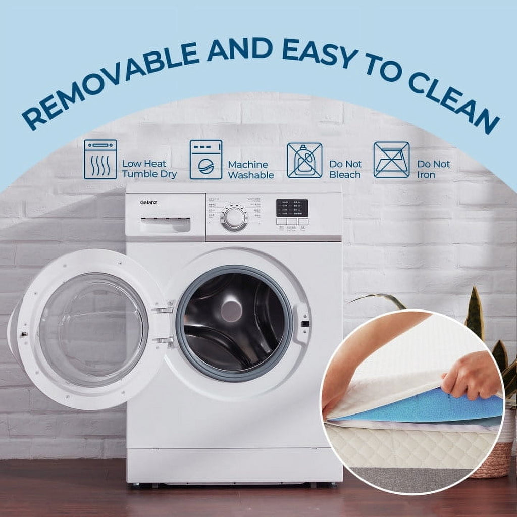 BDEUS 3 Inch Gel Memory Foam Mattress Topper, Cool Gel Infused Foam Bed Topper, Pressure Relief, Removable Soft Cover, Full Size