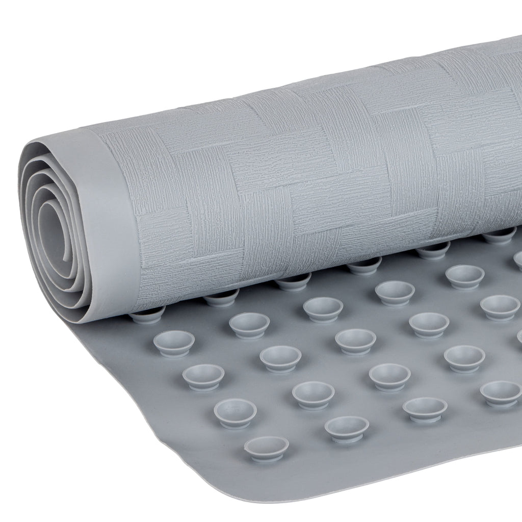 Mainstays 18" x 36" Rubber Bathtub Mat with Suction Cups, Gray
