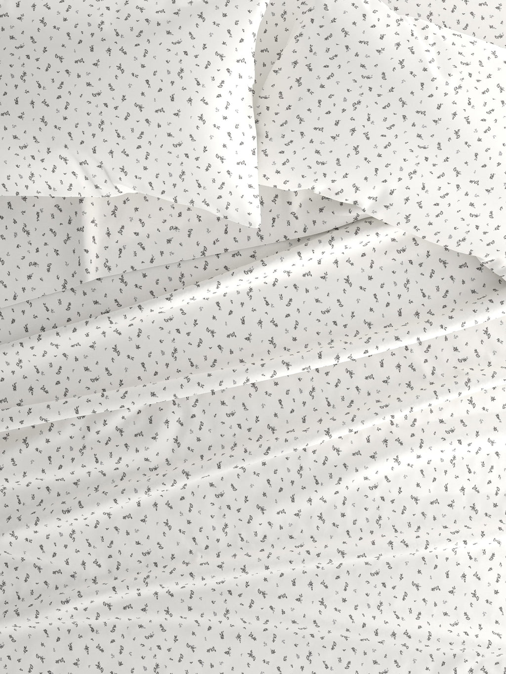 Ultra Soft & Breathable Wrinkle Free Bed Sheets Set - Floral Print Adult - Light Gray Floral Prints with Deep Pockets for King, Queen, Full, & Twins