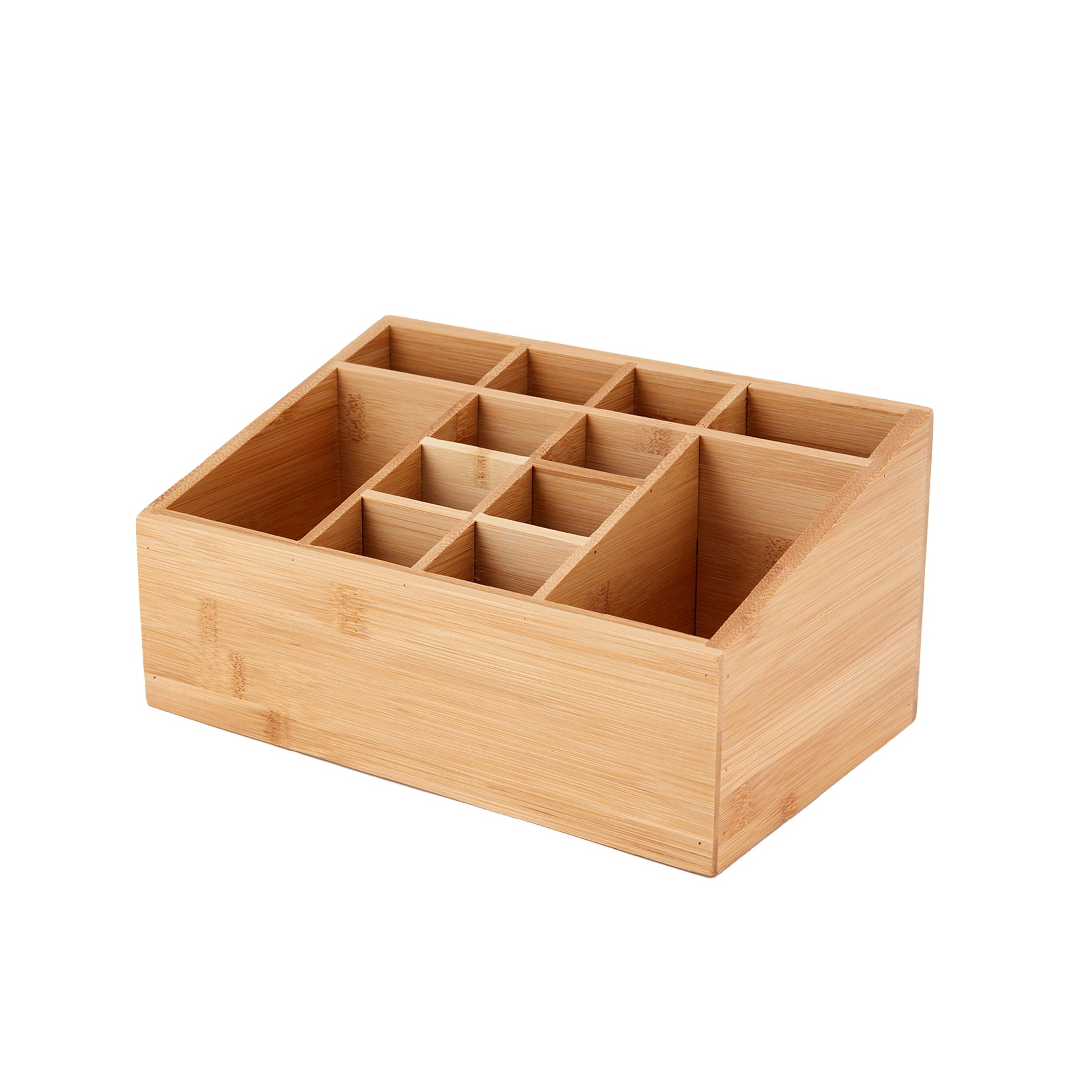 Better Homes & Gardens 12-Compartment Bamboo Bathroom Organizer, Brown