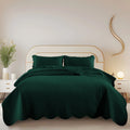 IR Imperial Rooms 2 Piece Microfiber Quilt Reversible Kids Bedding Soft 1 Bedspread & 1 Pillow Shams Emerald Green Twin