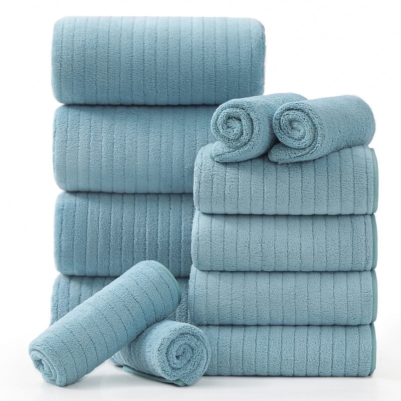 Jessy Home 12 Piece Dark Gray Bath Towel Set for Bathroom-4 Bath Towels,4 Hand Towels,4 Washcloths Soft and Plush Highly Absorbent Towel for Hotel & Spa