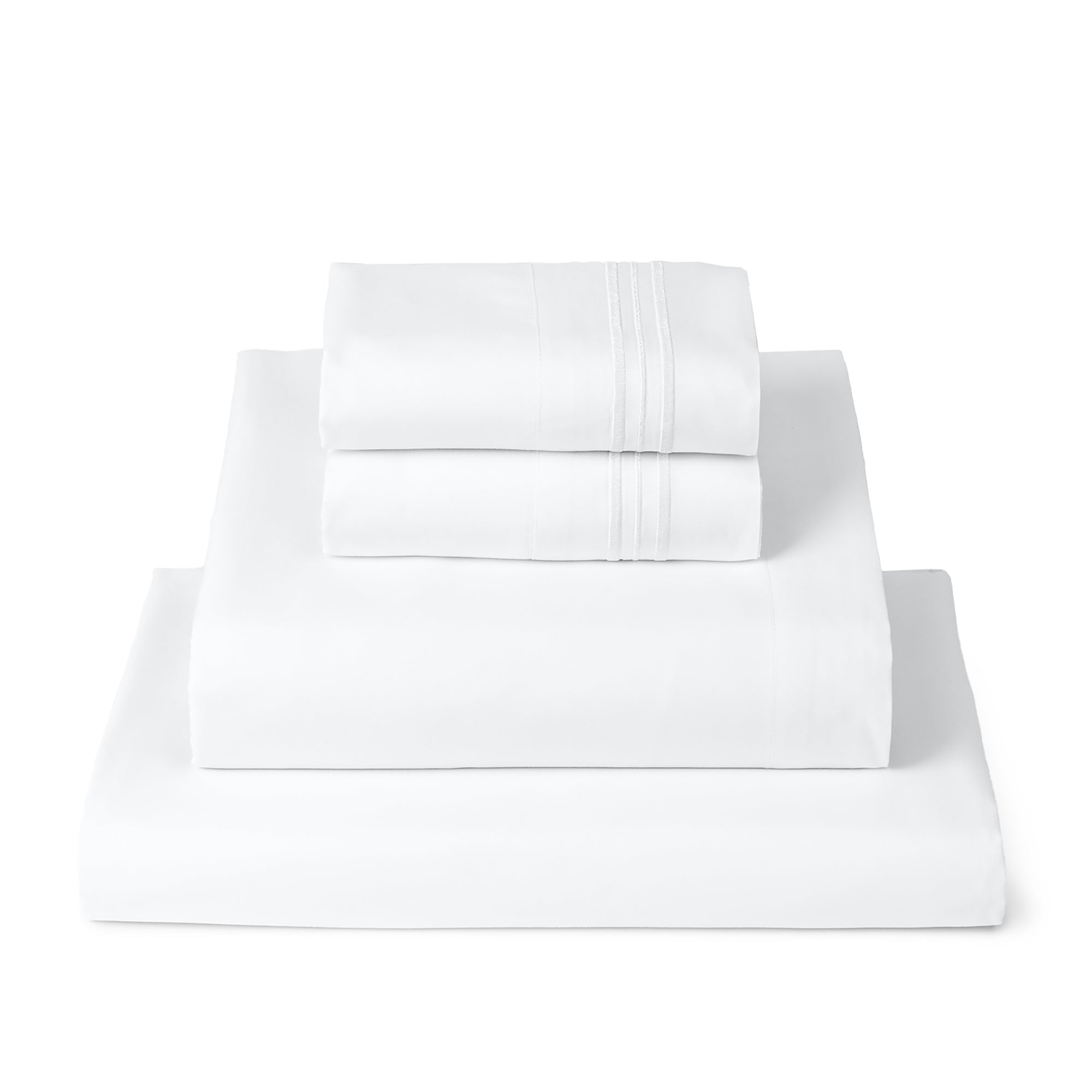 Mellanni 4-Piece Iconic Queen Bedsheet Set - Microfiber, 16" Deep Pocket, Cooling, Wrinkle, Fade, Stain Resistant, White