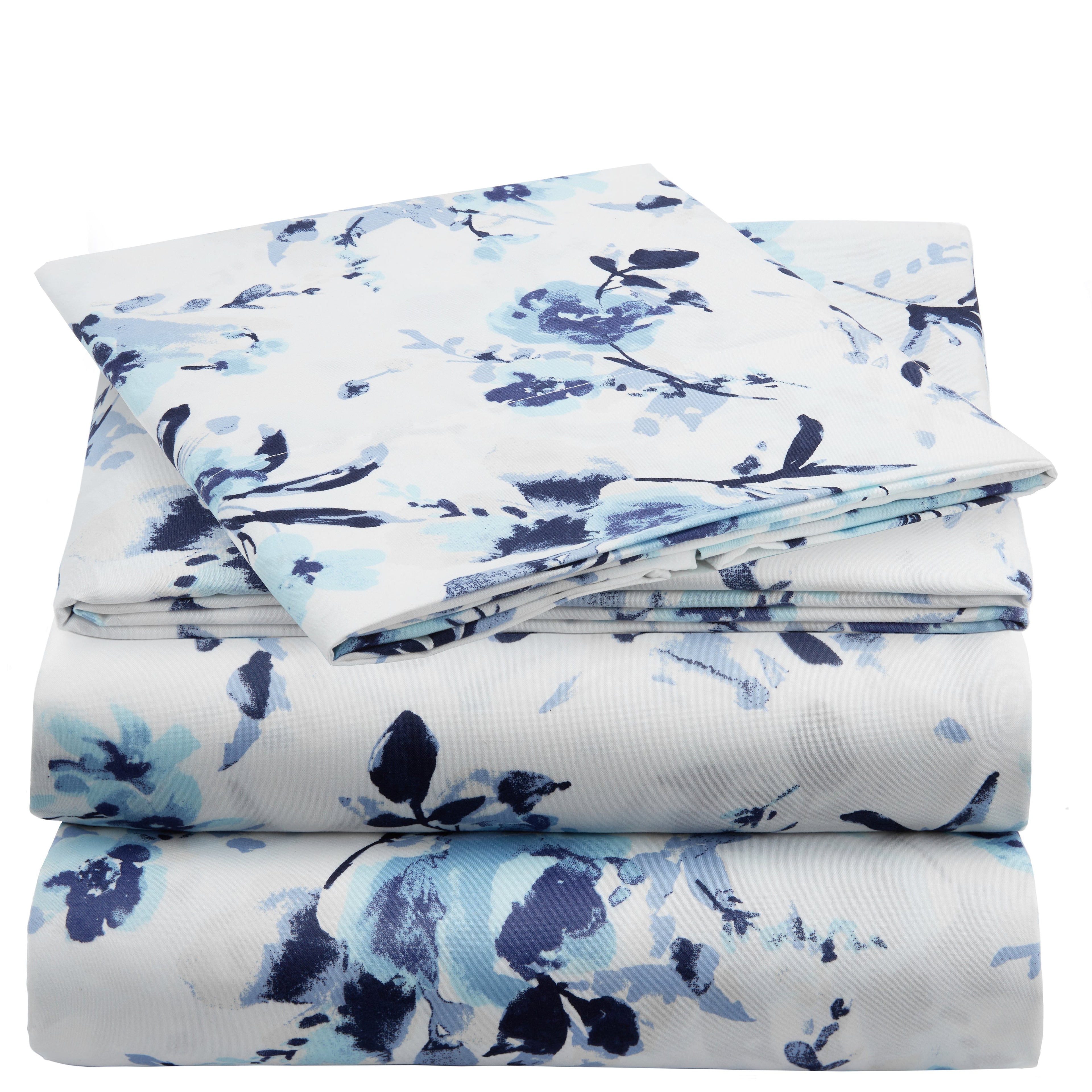 Mellanni 4-Piece Iconic Queen Bedsheet Set - Microfiber, 16" Deep Pocket, Cooling, Wrinkle, Fade, Stain Resistant, White