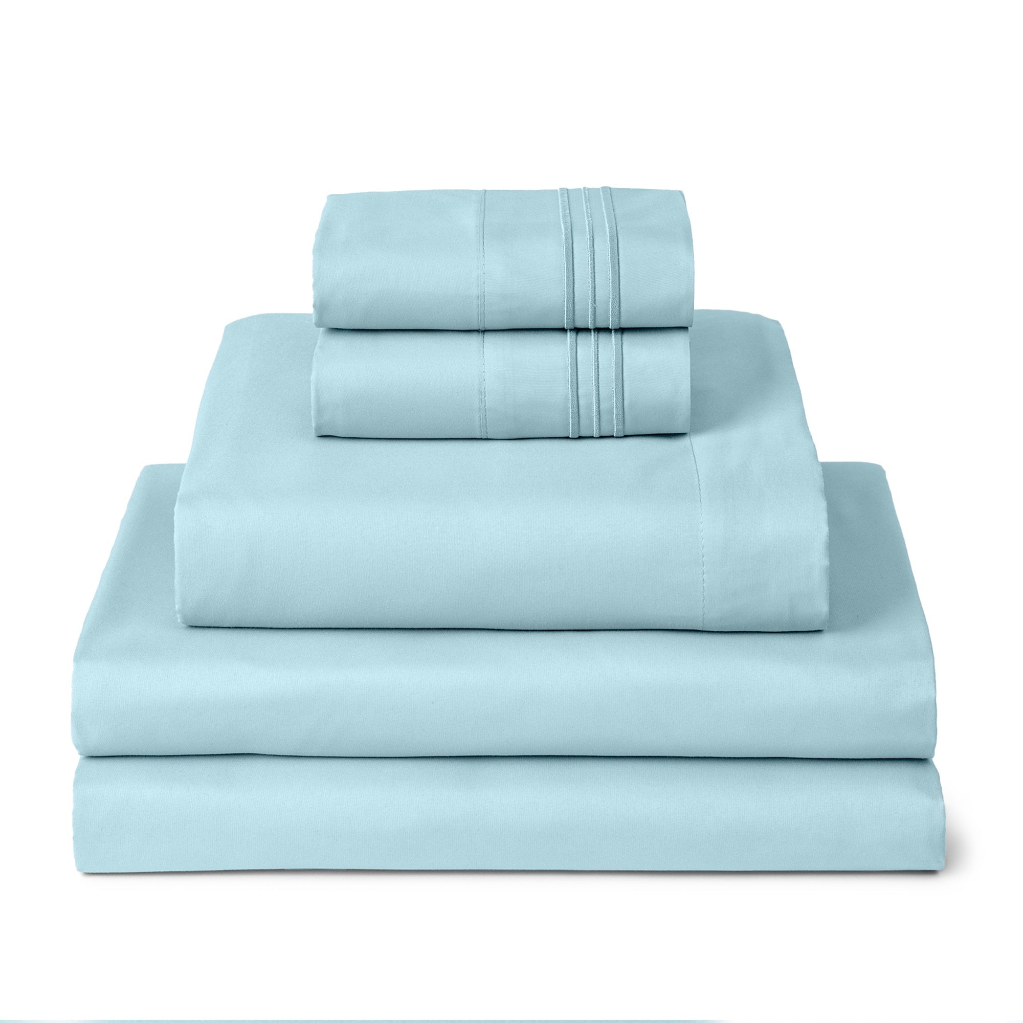 Mellanni 4-Piece Iconic Queen Bedsheet Set - Microfiber, 16" Deep Pocket, Cooling, Wrinkle, Fade, Stain Resistant, White