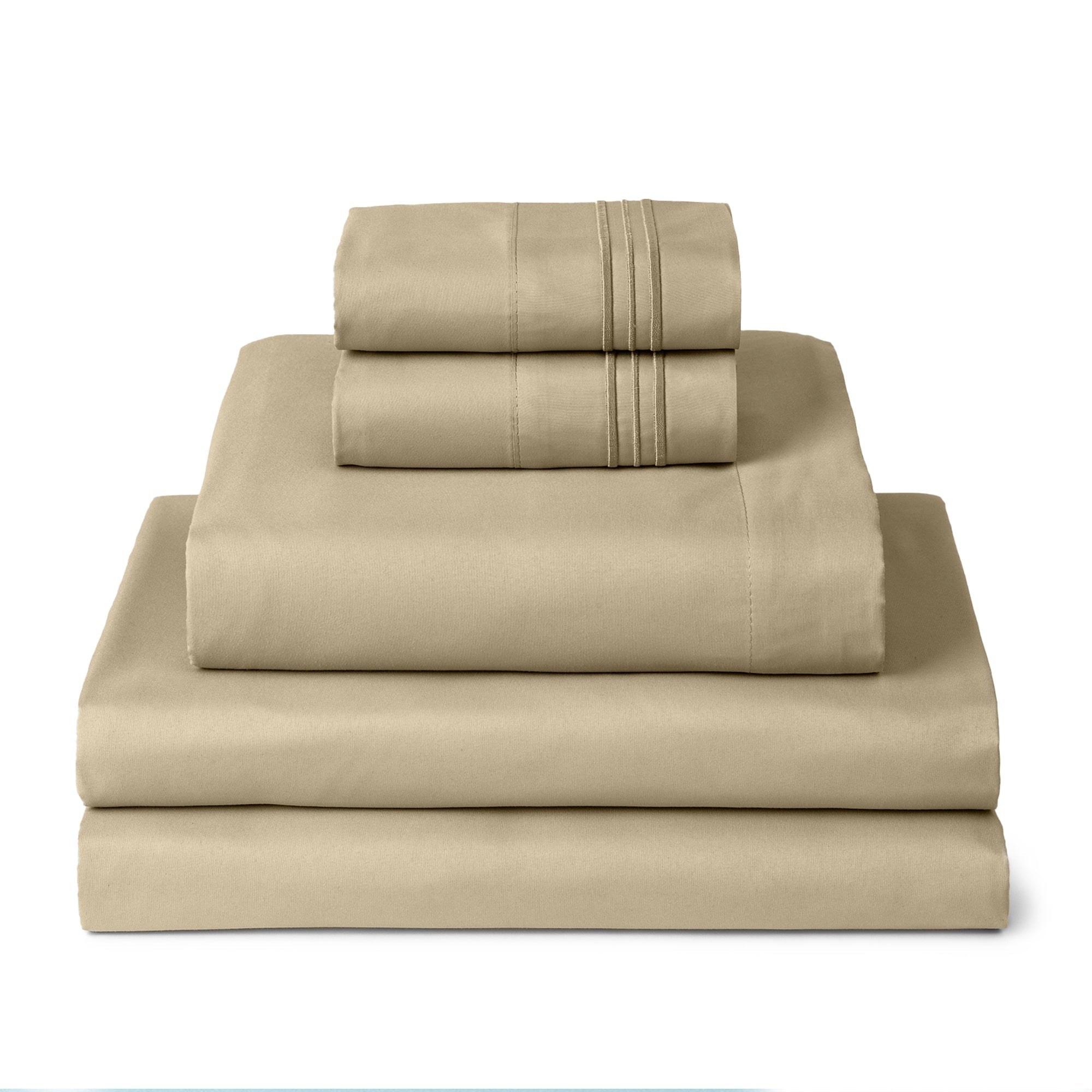 Mellanni 4-Piece Iconic Queen Bedsheet Set - Microfiber, 16" Deep Pocket, Cooling, Wrinkle, Fade, Stain Resistant, White