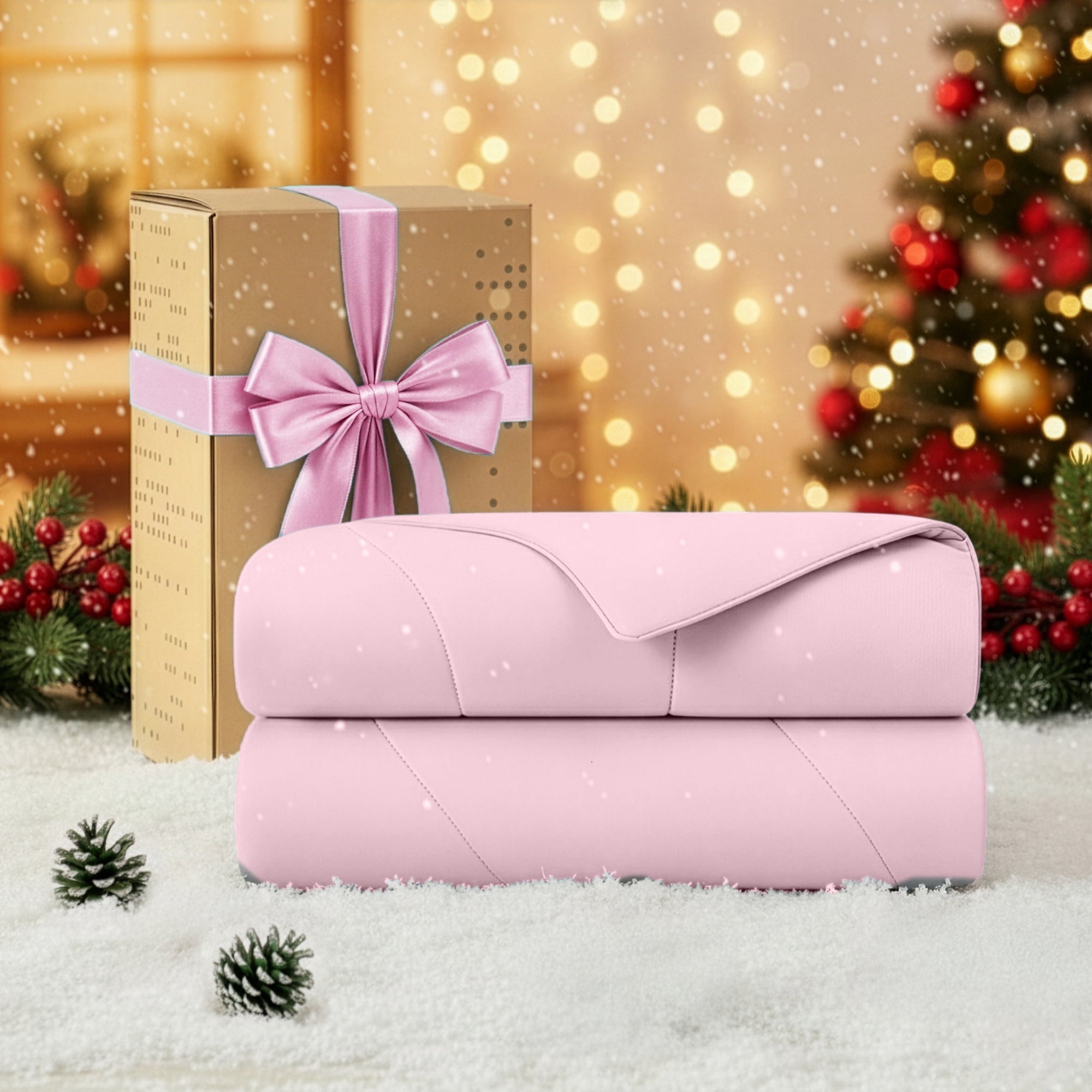 Regency Heights Full/Queen Cooling Comforter, Silky Soft Lightweight All-Season Blanket, Ice Blue