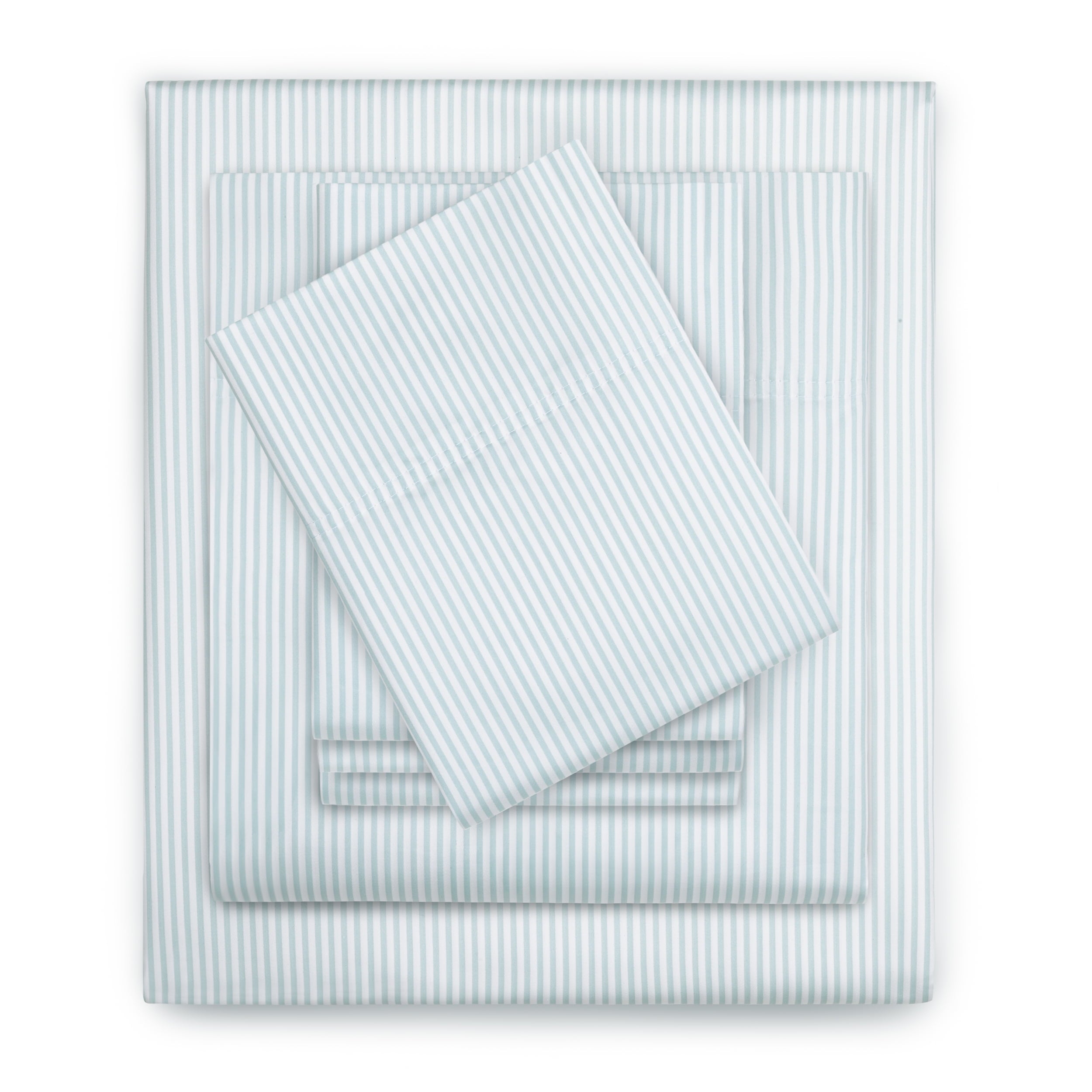 Serta 6-Piece 800 Thread Count Bright White Cotton Rich Adult Bed Sheet Set, Full - Deep Pocket