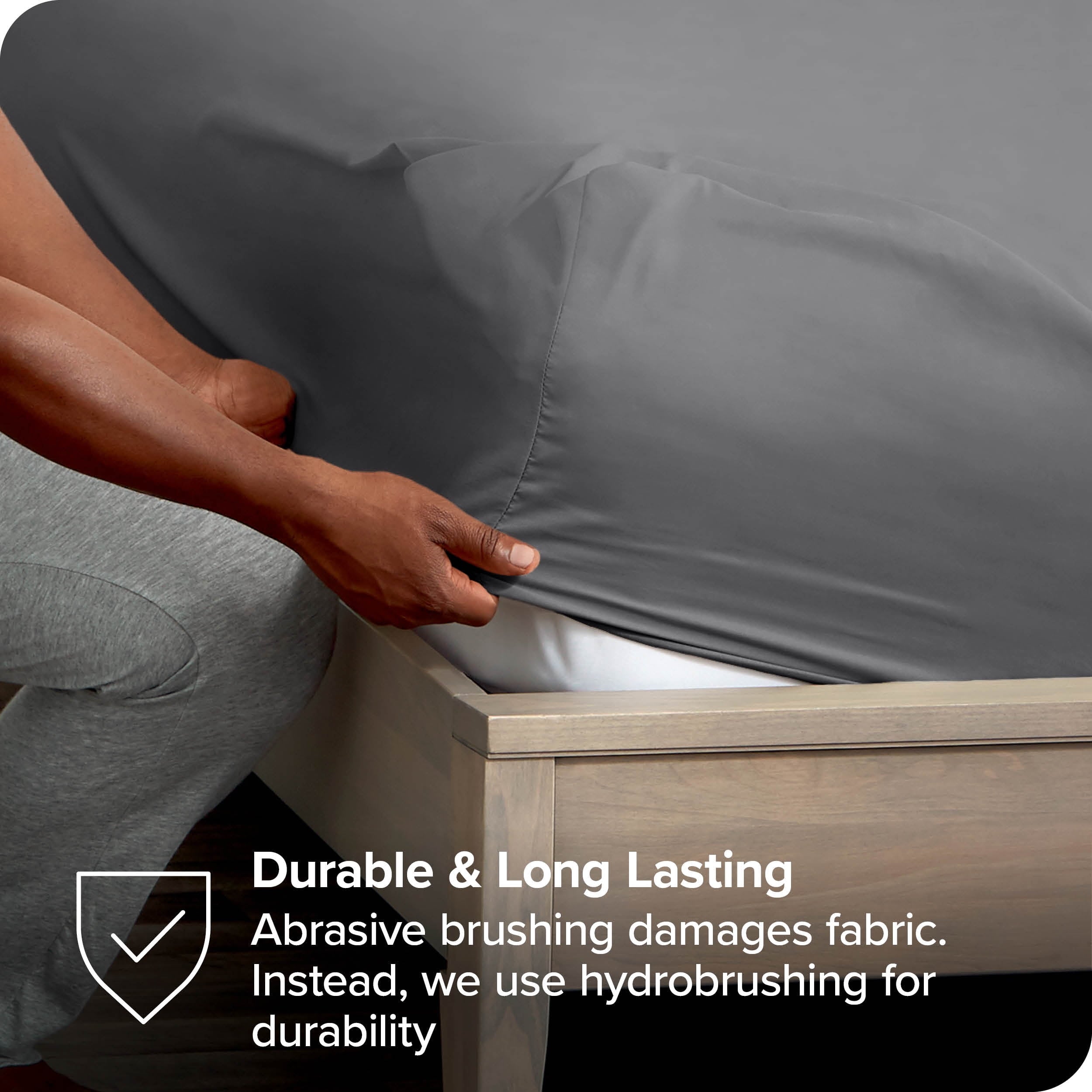 Bare Home 2-Pack Fitted Sheets - Premium 1800 Collection - Ultra-soft - Deep Pocket - Queen, Gray