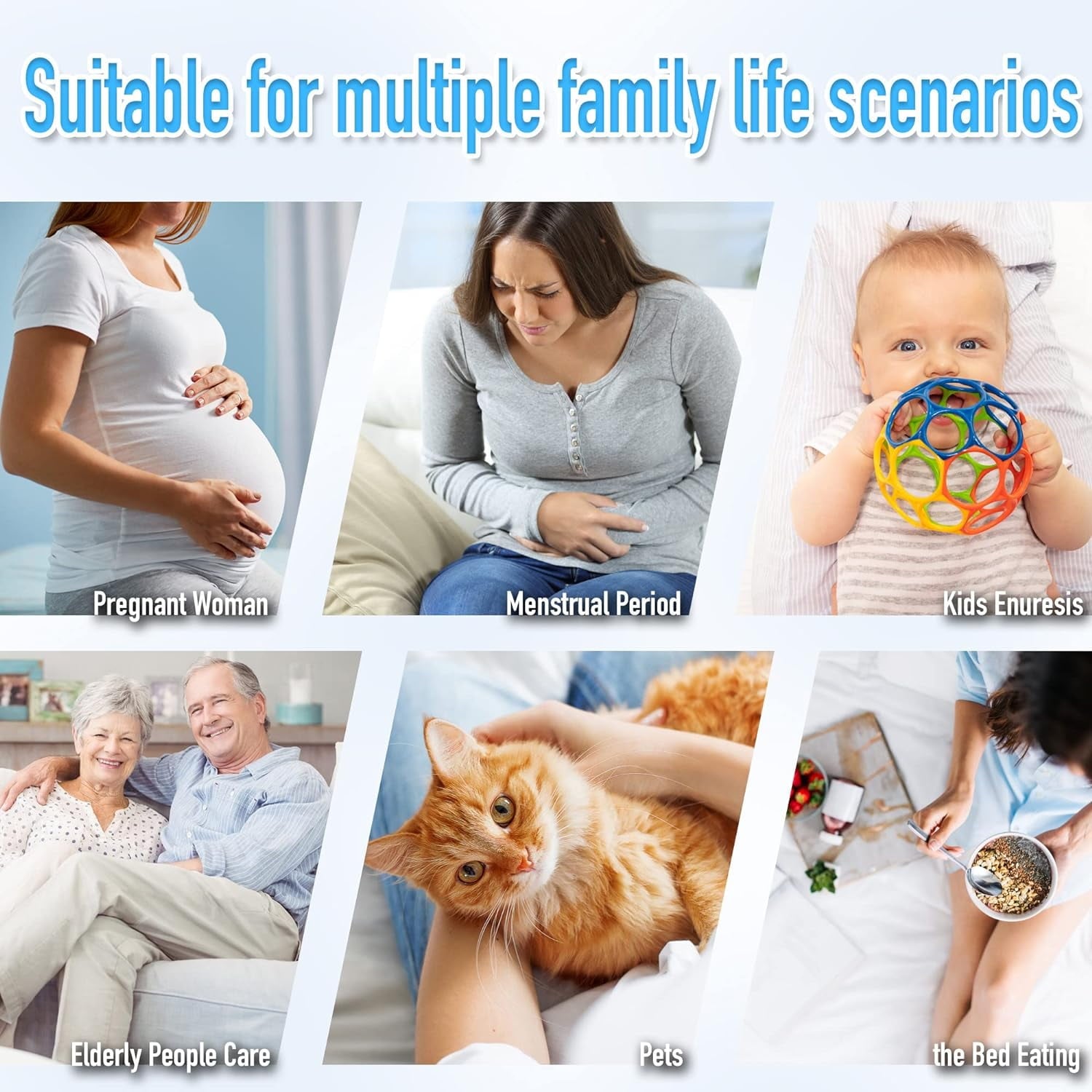 Queen Size Waterproof Mattress Pad Protector, Breathable Quilted Mattress Cover Noiseless Waterproof Fitted Sheet Mattress Topper Up to 21" Deep Pocket