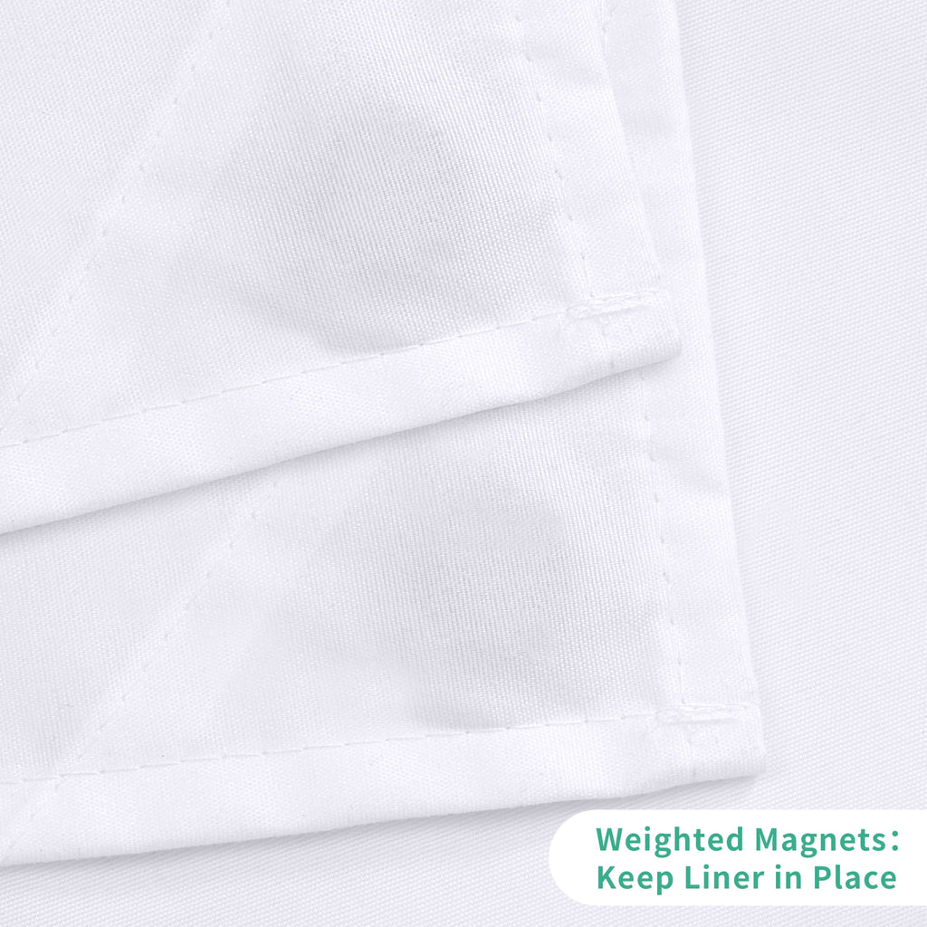 Yiannan Waterproof Fabric Shower Curtain Liner with 3 Magnets,36x72inch