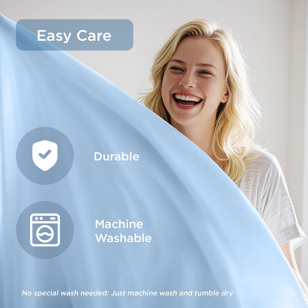 Regency Heights Queen Sheet Set, 3-Piece Silky Soft Skin-Friendly Bedding, Ice Blue