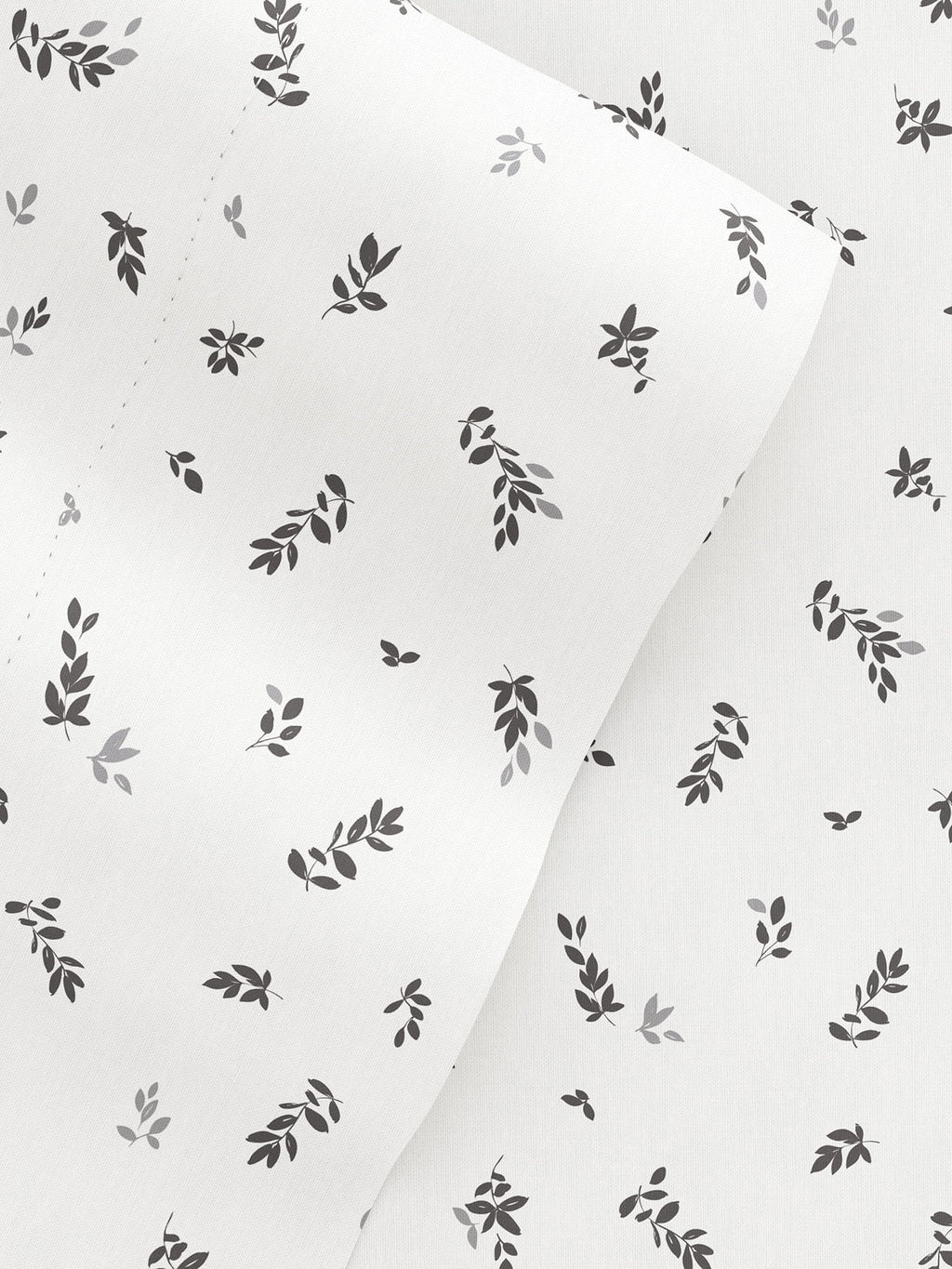 Ultra Soft & Breathable Wrinkle Free Bed Sheets Set - Floral Print Adult - Light Gray Floral Prints with Deep Pockets for King, Queen, Full, & Twins